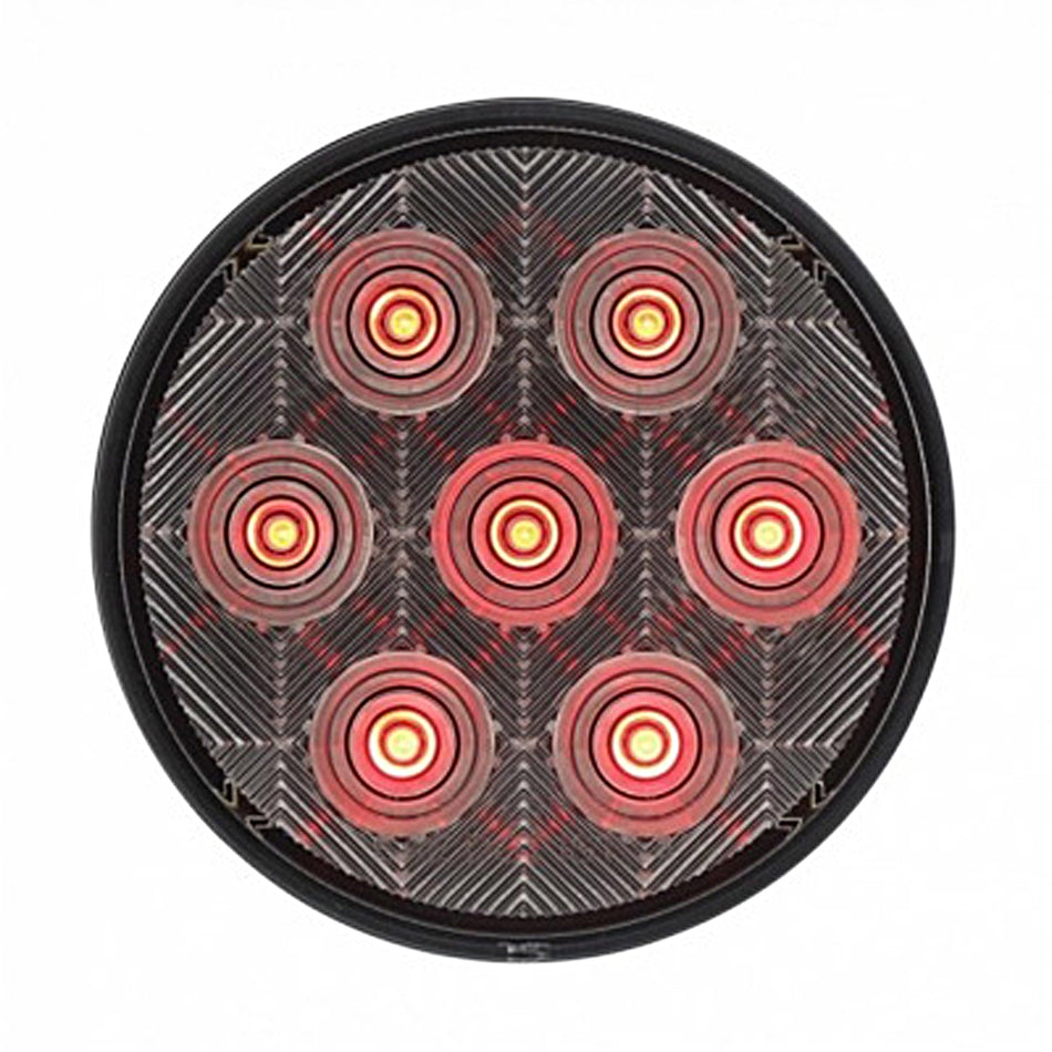 7 LED 4" Round Competition Series Stop, Turn & Tail Light - Red LEDs (Red or Clear Lens)