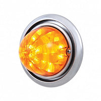 Bumper Light w 17 LED Dual Function Watermelon Light For Freightliner Columbia - Amber LEDs (Amber or Clear Lens)