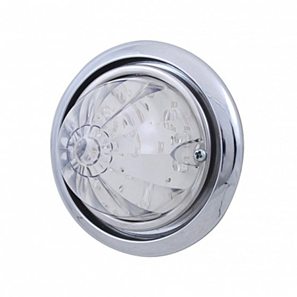 Bumper Light w 17 LED Dual Function Watermelon Light For Freightliner Columbia - Amber LEDs (Amber or Clear Lens)
