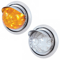 Bumper Light w 17 LED Watermelon Light & Visor For Freightliner Columbia - Amber LEDs (Amber or Clear Lens)
