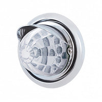 Bumper Light w 17 LED Reflector Watermelon Light & Visor For Freightliner Columbia - Amber LEDs (Amber or Clear Lens)
