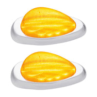 15 LED Sleeper Clearance/Marker Light w Bezel For Freightliner - Amber LEDs (Amber or Clear Lens)