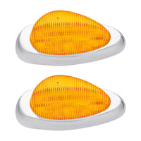 15 LED Sleeper Clearance/Marker Light w Bezel For Freightliner - Amber LEDs (Amber or Clear Lens)