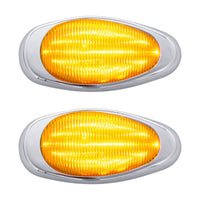 15 LED Sleeper Clearance/Marker Light w Bezel For Freightliner - Amber LEDs (Amber or Clear Lens)