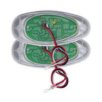 15 LED Sleeper Clearance/Marker Light w Bezel For Freightliner - Amber LEDs (Amber or Clear Lens)