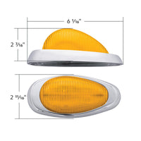 15 LED Sleeper Clearance/Marker Light w Bezel For Freightliner - Amber LEDs (Amber or Clear Lens)