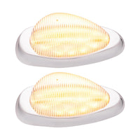 15 LED Sleeper Clearance/Marker Light w Bezel For Freightliner - Amber LEDs (Amber or Clear Lens)