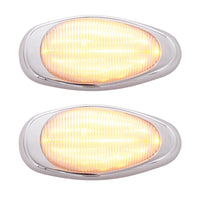 15 LED Sleeper Clearance/Marker Light w Bezel For Freightliner - Amber LEDs (Amber or Clear Lens)