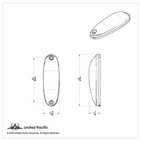 12 LED Cab Light For 2008-2017 Freightliner Cascadia - Amber LEDs (Amber Lens)