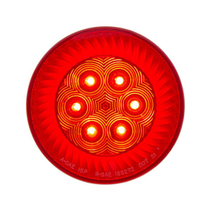 16 LED 4" Round Turbine Stop, Turn & Tail Light - Red or Amber LEDs (Red or Amber Lens)