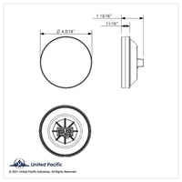 16 LED 4" Round Turbine Stop, Turn & Tail Light - Red or Amber LEDs (Red or Amber Lens)