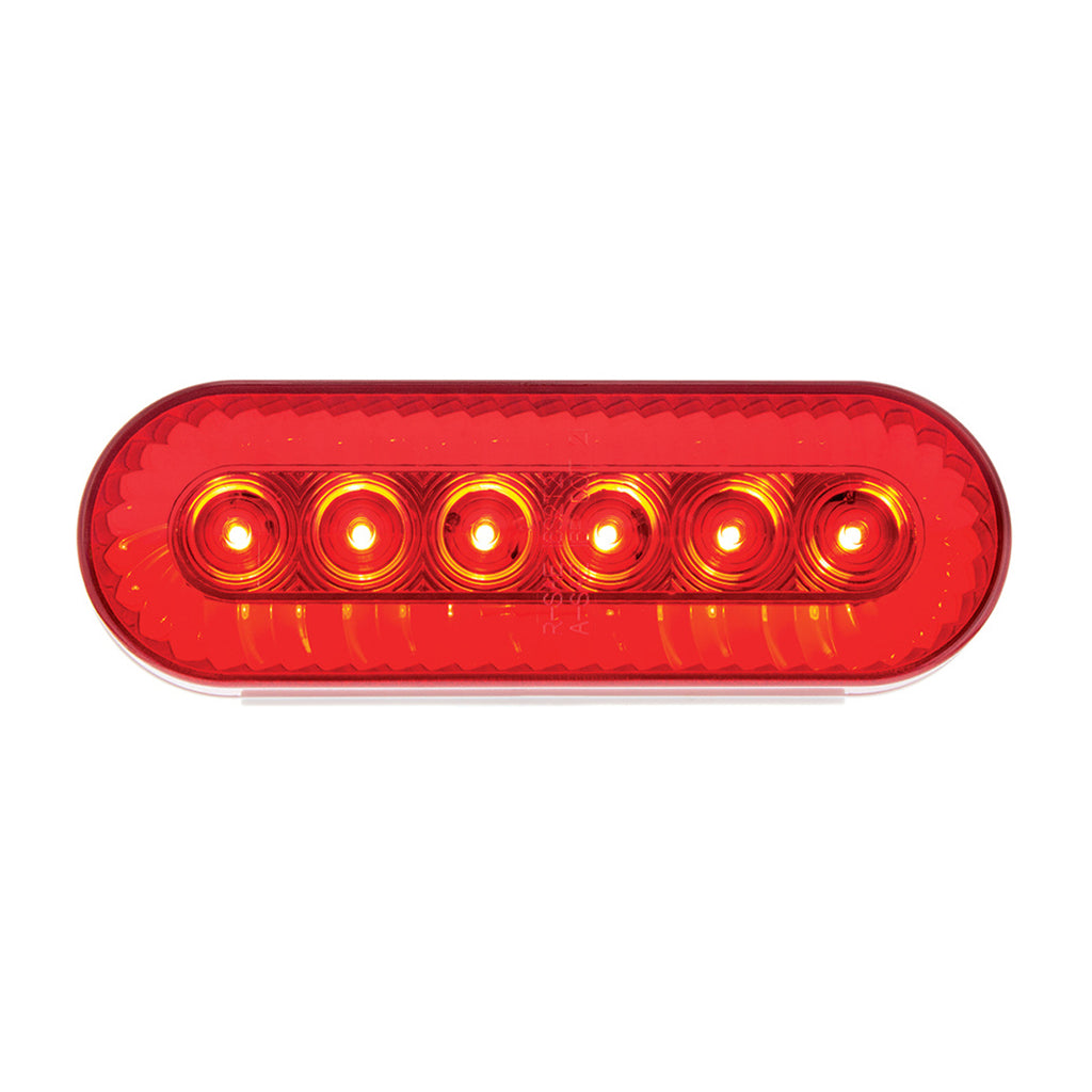 20 LED 6" Oval Turbine Stop, Turn & Tail Light - Red or Amber LEDs (Red or Amber Lens)