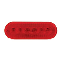 20 LED 6" Oval Turbine Stop, Turn & Tail Light - Red or Amber LEDs (Red or Amber Lens)