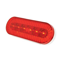 20 LED 6" Oval Turbine Stop, Turn & Tail Light - Red or Amber LEDs (Red or Amber Lens)