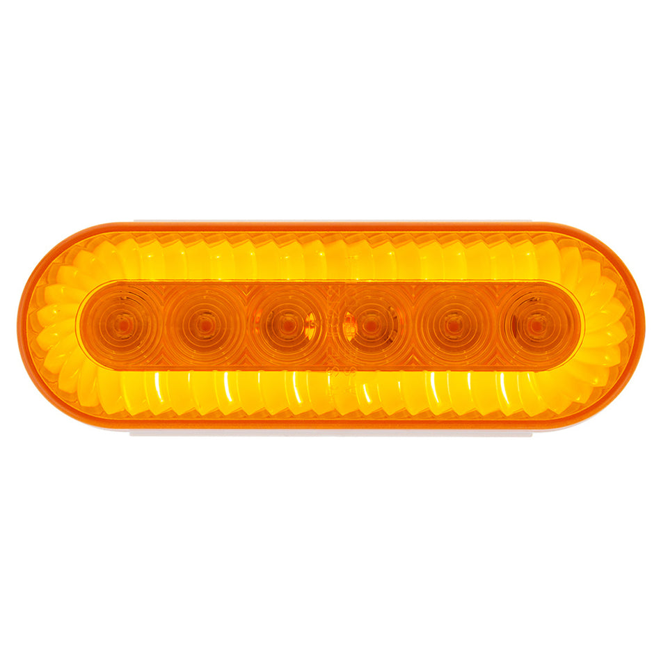 20 LED 6" Oval Turbine Stop, Turn & Tail Light - Red or Amber LEDs (Red or Amber Lens)