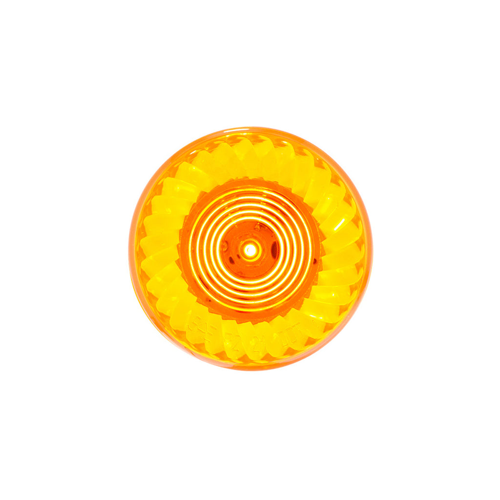 7 LED 2" Round Turbine Clearance/Marker Light - Amber or Red LEDs (Amber or Red Lens)