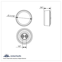 7 LED 2" Round Turbine Clearance/Marker Light - Amber or Red LEDs (Amber or Red Lens)