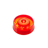 7 LED 2" Round Turbine Clearance/Marker Light - Amber or Red LEDs (Amber or Red Lens)