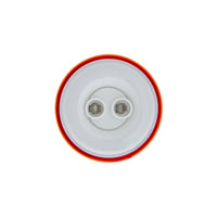 7 LED 2" Round Turbine Clearance/Marker Light - Amber or Red LEDs (Amber or Red Lens)