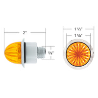 2 LED Dual Function 3/4" Mini Watermelon Clearance/Marker Light - Amber, Red or White LEDs (Amber, Red or Clear Lens)