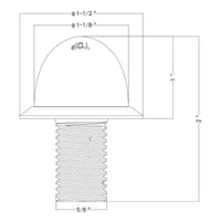 4 LED 3/4" Mini Watermelon Double Fury Clearance/Marker Light w Clear Lens - Various Dual Colors