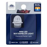 4 LED 3/4" Mini Watermelon Double Fury Clearance/Marker Light w Clear Lens - Various Dual Colors