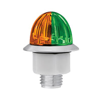 4 LED 3/4" Mini Watermelon Double Fury Clearance/Marker Light w Clear Lens - Various Dual Colors
