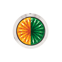 4 LED 3/4" Mini Watermelon Double Fury Clearance/Marker Light w Clear Lens - Various Dual Colors