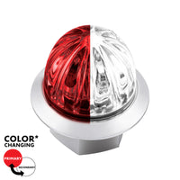 4 LED 3/4" Mini Watermelon Double Fury Clearance/Marker Light w Clear Lens - Various Dual Colors