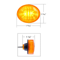 3 LED Oval Clearance/Marker Light - Amber, Red or White LEDs (Amber, Red or Clear Lens)