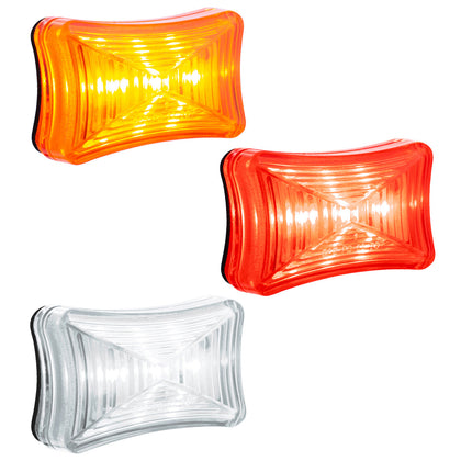 3 LED Rectangular Clearance/Marker Light - Amber, Red or White LEDs (Amber, Red or Clear Lens)