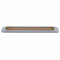 11 LED 17" P/T/C Stop, Turn & Tail Light Bar w Chrome Bezel - Amber or Red LEDs (Amber, Red or Clear Lens)