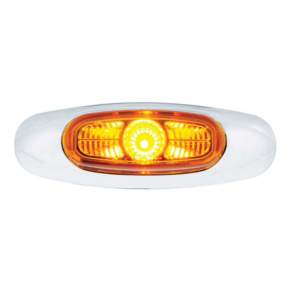 4-3/16" Wide 3 LED ViperEye Clearance/Marker Light - Amber or Red LEDs (Amber or Red Lens)