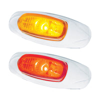 4-3/16" Wide 3 LED ViperEye Clearance/Marker Light - Amber or Red LEDs (Amber or Red Lens)