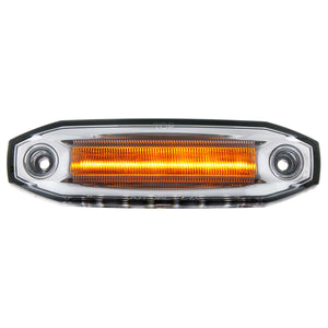 6 Amber LED Clearance/Marker Light w 6 LED Side Ditch Light - White, Amber, Blue or Red LEDs