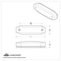 6 Amber LED Clearance/Marker Light w 6 LED Side Ditch Light - White, Amber, Blue or Red LEDs