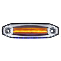 6 Amber LED Clearance/Marker Light w 6 LED Side Ditch Light - White, Amber, Blue or Red LEDs
