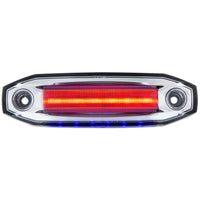 6 Red LED Clearance/Marker Light w 6 LED Side Ditch Light - White, Amber, Blue or Red LEDs