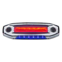 6 Red LED Clearance/Marker Light w 6 LED Side Ditch Light - White, Amber, Blue or Red LEDs