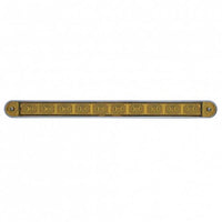 10 LED 9" Turn Signal Light Bar With Bezel - Amber or Red LEDs (Amber, Red or Clear Lens)