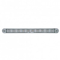 10 LED 9" Turn Signal Light Bar With Bezel - Amber or Red LEDs (Amber, Red or Clear Lens)