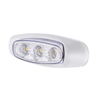 5 LED Reflector Auxiliary/Utility Light w Side Ditch Light - Amber or Red LEDs (Clear Lens)