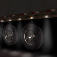 5 LED Reflector Auxiliary/Utility Light w Side Ditch Light - Amber or Red LEDs (Clear Lens)