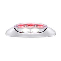 5 LED Reflector Auxiliary/Utility Light w Side Ditch Light - Amber or Red LEDs (Clear Lens)
