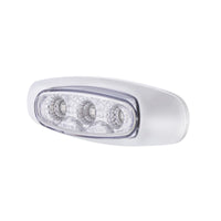 5 LED Reflector Auxiliary/Utility Light w Side Ditch Light - Amber or Red LEDs (Clear Lens)