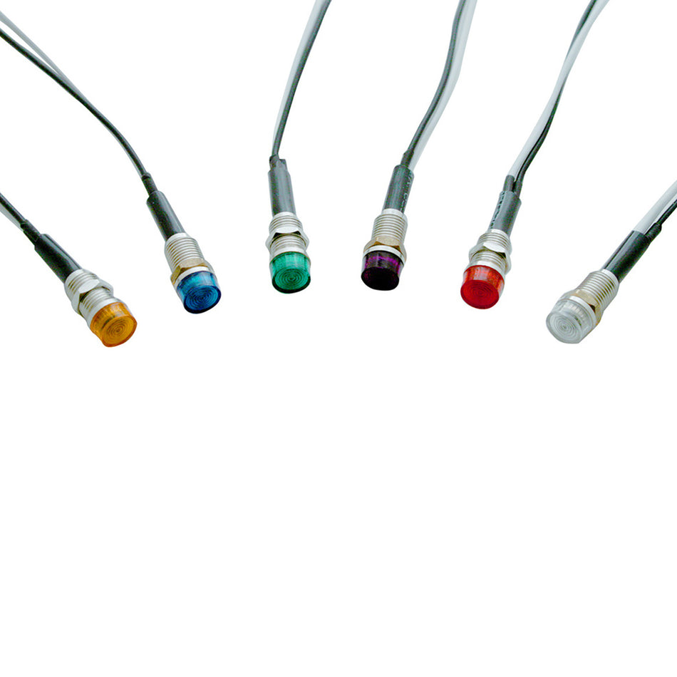 United Pacific - Single LED Indicator Light - Amber, Blue, Green, Purple, Red or White LEDs