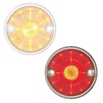 15 LED 3" Series 2 Light Only For Double Face Light Housing - Amber or Red LEDs (Clear Lens)