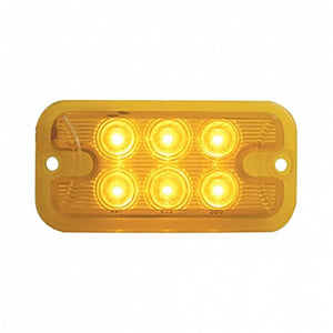 6 LED Dual Function Light - Amber or Red LEDs (Amber, Red or Clear Lens)