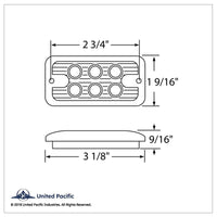 6 LED Dual Function Light - Amber or Red LEDs (Amber, Red or Clear Lens)