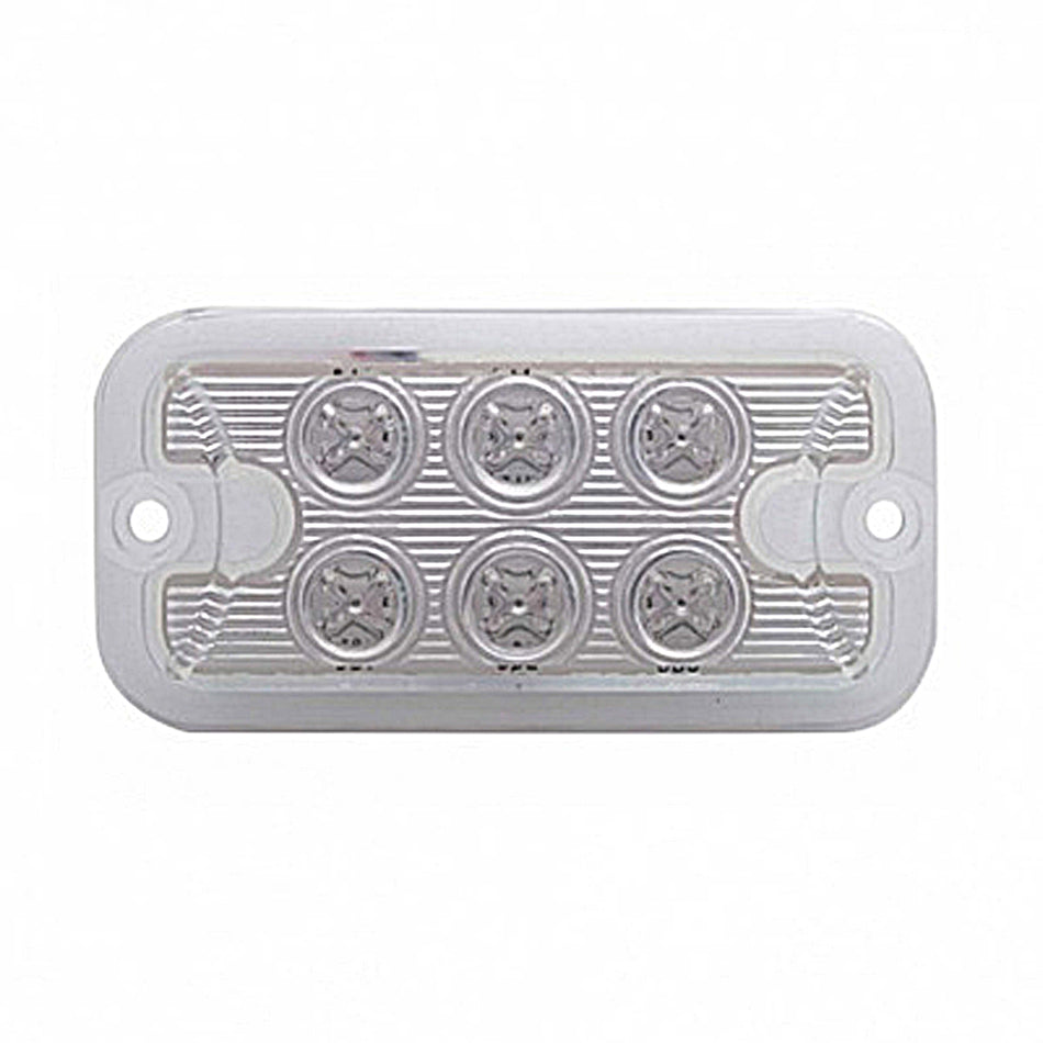 6 LED Dual Function Light - Amber or Red LEDs (Amber, Red or Clear Lens)